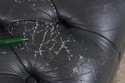 F73359: Blue Leather Chesterfield English Style Lo