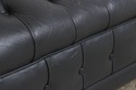F73359: Blue Leather Chesterfield English Style Lo