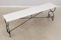 73438: Wrought Iron Base Marble Top Console Sofa T