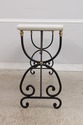 73438: Wrought Iron Base Marble Top Console Sofa T