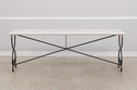 73438: Wrought Iron Base Marble Top Console Sofa T