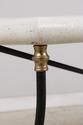 73438: Wrought Iron Base Marble Top Console Sofa T