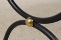 73438: Wrought Iron Base Marble Top Console Sofa T