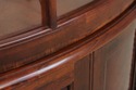 L73444: HENREDON Bow Glass Mahogany Curio China Ca
