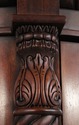 L73444: HENREDON Bow Glass Mahogany Curio China Ca