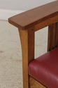 73462: STICKLEY Mission Oak Leather Spindle Settee