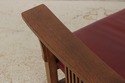 73462: STICKLEY Mission Oak Leather Spindle Settee
