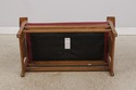 73462: STICKLEY Mission Oak Leather Spindle Settee