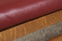 73462: STICKLEY Mission Oak Leather Spindle Settee