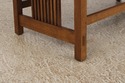 73462: STICKLEY Mission Oak Leather Spindle Settee