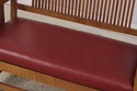 73462: STICKLEY Mission Oak Leather Spindle Settee