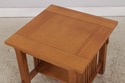 F73465: Arts & Crafts Mission Style Oak 2 Tier End