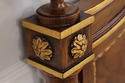 73503: KARGES King Size Walnut Gold Gilt Bed Headb