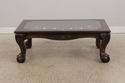 L73511: Large Clawfoot Glass Top Coffee Cocktail T