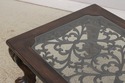 L73511: Large Clawfoot Glass Top Coffee Cocktail T