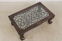 L73511: Large Clawfoot Glass Top Coffee Cocktail T