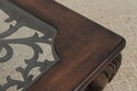 L73511: Large Clawfoot Glass Top Coffee Cocktail T