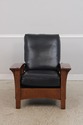 73530: STICKLEY Mission Oak Morris Chair & Matchin
