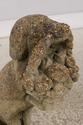 F73534: Vintage Weathered Concrete Garden Dog Stat