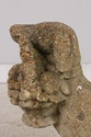F73534: Vintage Weathered Concrete Garden Dog Stat