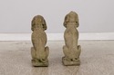 F73534: Vintage Weathered Concrete Garden Dog Stat