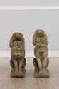 F73534: Vintage Weathered Concrete Garden Dog Stat