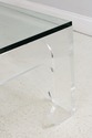 F73535: Mid Century Modern Lucite Base Glass Top C