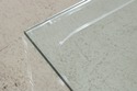 F73535: Mid Century Modern Lucite Base Glass Top C