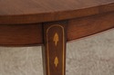 L73583: HENKEL HARRIS Walnut Inlaid Oval Dining Ta