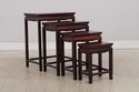73587: Vintage Chinese Set of 4 Stack Rosewood Nes