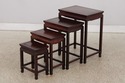73587: Vintage Chinese Set of 4 Stack Rosewood Nes