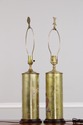 F73589: Pair of Chinese Eglomise Glass Canister La