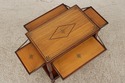 L73609: JOHN WIDDICOMB Marquetry Inlaid Serving Ba