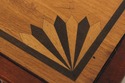 L73609: JOHN WIDDICOMB Marquetry Inlaid Serving Ba