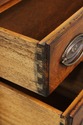 L73610: Burl Elm Inlaid Serving Table or Console