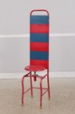 F73641: CHARNEY Industrial Metal Chair Sculpture S
