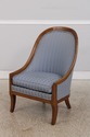 L73645: Pair of BAKER Walnut Spoon Back Lounge Cha