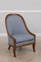 L73645: Pair of BAKER Walnut Spoon Back Lounge Cha