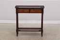 L73649: THEODORE ALEXANDER 2 Tier Leather Wrapped 