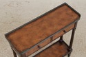 L73649: THEODORE ALEXANDER 2 Tier Leather Wrapped 