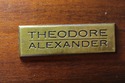 L73650: THEODORE ALEXANDER Embossed Brass Surface 
