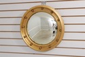 73699: Federal Style Convex Glass Gold Finish Roun
