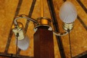 73702: MICA LAMP CO 2 Light Mission Oak Floor Lamp