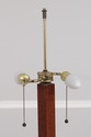 73702: MICA LAMP CO 2 Light Mission Oak Floor Lamp