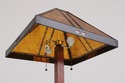 73702: MICA LAMP CO 2 Light Mission Oak Floor Lamp