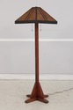 73702: MICA LAMP CO 2 Light Mission Oak Floor Lamp