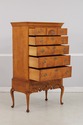L73736: ELDRED WHEELER Tiger Maple Highboy Hand Si