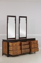 73741: CENTURY Chinoiserie Style Burlwood Dresser 