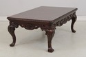 73748: Mahogany Large Carved Cocktail Coffee Table