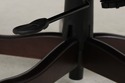 73760: Vintage Green Leather Mahogany Swivel Desk 